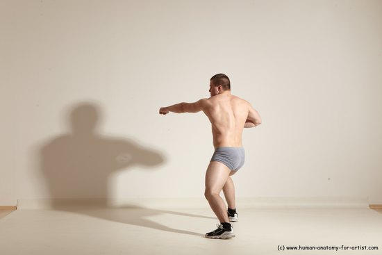 Underwear Martial art Man White Standing poses - ALL Athletic Short Brown Standing poses - simple Dynamic poses Academic