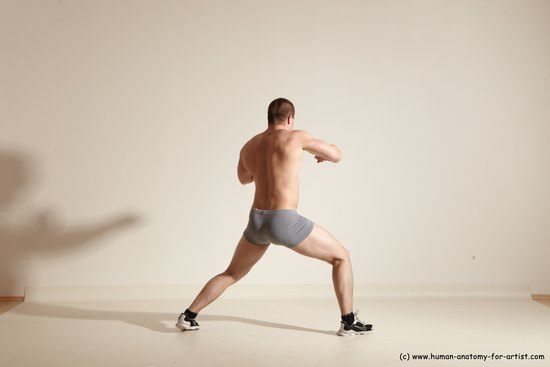 Underwear Martial art Man White Standing poses - ALL Athletic Short Brown Standing poses - simple Dynamic poses Academic