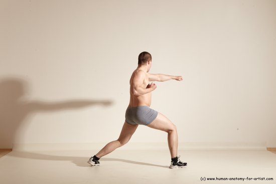 Underwear Martial art Man White Standing poses - ALL Athletic Short Brown Standing poses - simple Dynamic poses Academic