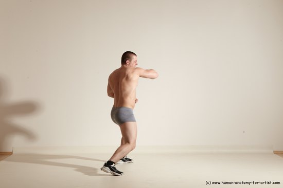 Underwear Martial art Man White Standing poses - ALL Athletic Short Brown Standing poses - simple Dynamic poses Academic