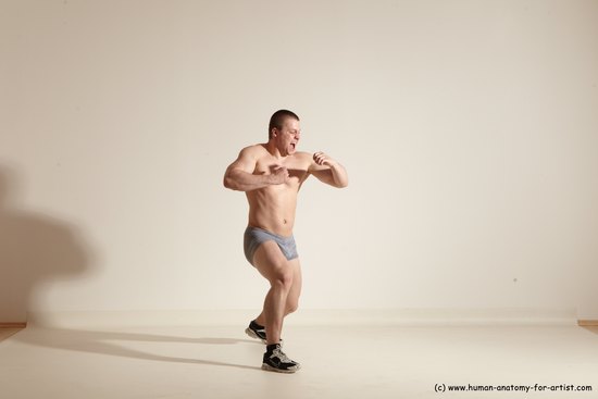 Underwear Martial art Man White Standing poses - ALL Athletic Short Brown Standing poses - simple Dynamic poses Academic