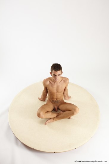 Nude Man White Sitting poses - simple Athletic Short Brown Sitting poses - ALL Multi angles poses Realistic