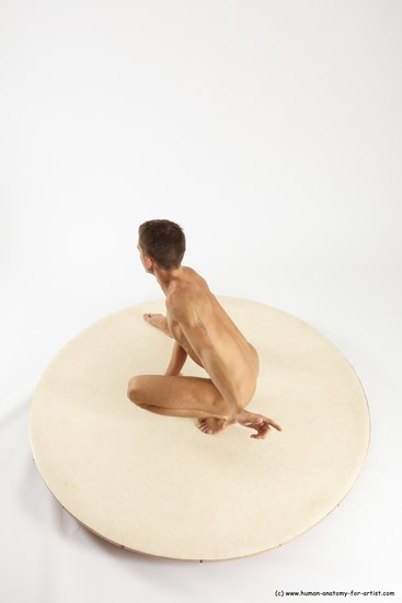 Nude Man White Standing poses - ALL Athletic Short Brown Standing poses - knee-bend Multi angles poses Realistic