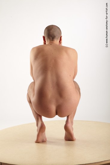 Nude Man White Standing poses - ALL Average Short Brown Standing poses - knee-bend Realistic