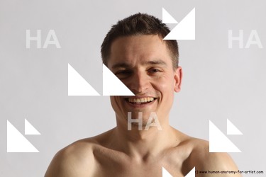 Nude Man White Detailed photos Slim Short Brown Dynamic poses Realistic