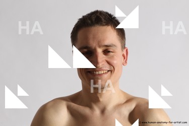 Nude Man White Detailed photos Slim Short Brown Dynamic poses Realistic