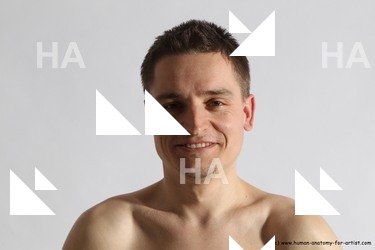 Nude Man White Detailed photos Slim Short Brown Dynamic poses Realistic