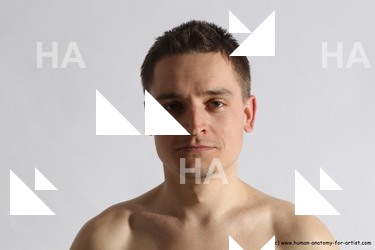 Nude Man White Detailed photos Slim Short Brown Dynamic poses Realistic