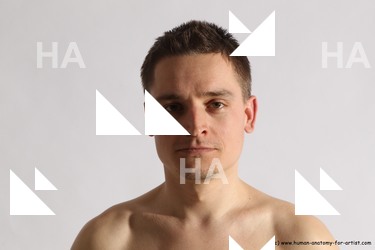 Nude Man White Detailed photos Slim Short Brown Dynamic poses Realistic