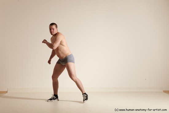 Underwear Martial art Man White Standing poses - ALL Athletic Short Brown Standing poses - simple Dynamic poses Academic