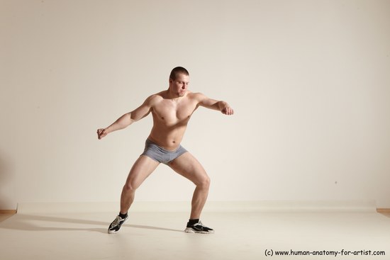 Underwear Martial art Man White Standing poses - ALL Athletic Short Brown Standing poses - simple Dynamic poses Academic