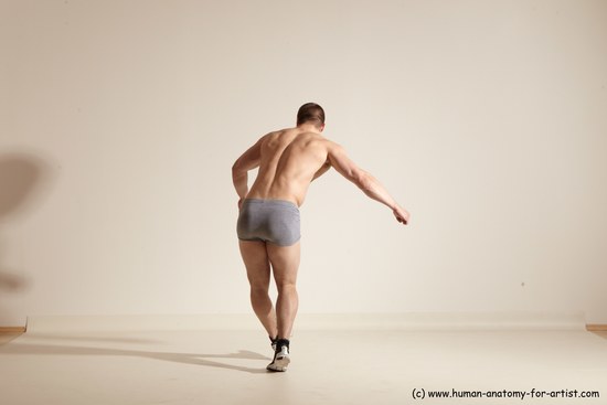 Underwear Martial art Man White Standing poses - ALL Athletic Short Brown Standing poses - simple Dynamic poses Academic