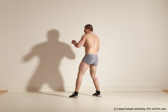 Underwear Martial art Man White Standing poses - ALL Athletic Short Brown Standing poses - simple Dynamic poses Academic