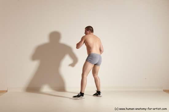 Underwear Martial art Man White Standing poses - ALL Athletic Short Brown Standing poses - simple Dynamic poses Academic