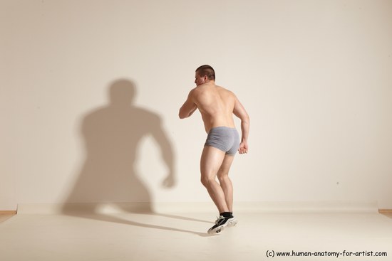 Underwear Martial art Man White Standing poses - ALL Athletic Short Brown Standing poses - simple Dynamic poses Academic