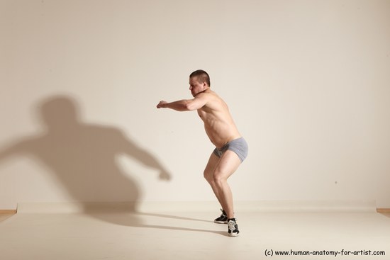 Underwear Martial art Man White Standing poses - ALL Athletic Short Brown Standing poses - simple Dynamic poses Academic