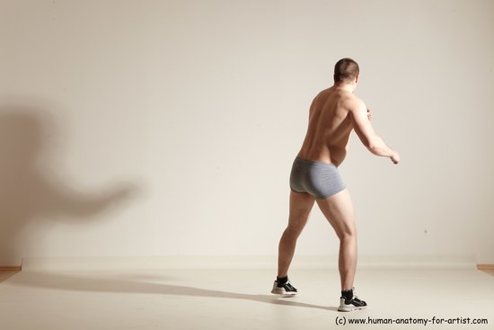 Underwear Martial art Man White Standing poses - ALL Athletic Short Brown Standing poses - simple Dynamic poses Academic