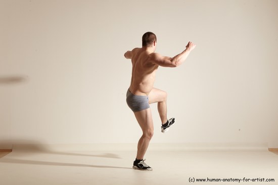 Underwear Martial art Man White Standing poses - ALL Athletic Short Brown Standing poses - simple Dynamic poses Academic