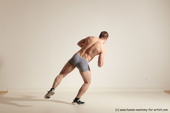 Underwear Martial art Man White Standing poses - ALL Athletic Short Brown Standing poses - simple Dynamic poses Academic