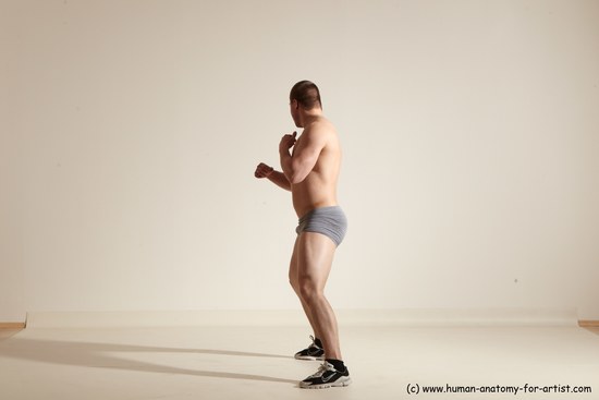 Underwear Martial art Man White Standing poses - ALL Athletic Short Brown Standing poses - simple Dynamic poses Academic