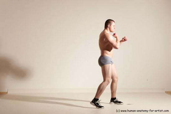 Underwear Martial art Man White Standing poses - ALL Athletic Short Brown Standing poses - simple Dynamic poses Academic