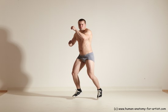 Underwear Martial art Man White Standing poses - ALL Athletic Short Brown Standing poses - simple Dynamic poses Academic