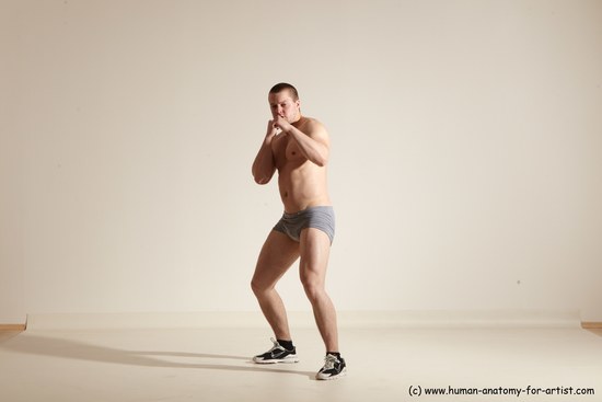 Underwear Martial art Man White Standing poses - ALL Athletic Short Brown Standing poses - simple Dynamic poses Academic