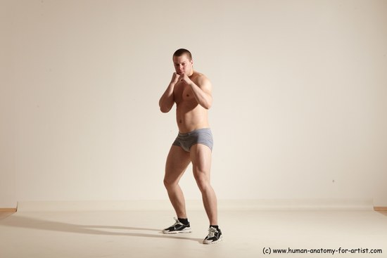 Underwear Martial art Man White Standing poses - ALL Athletic Short Brown Standing poses - simple Dynamic poses Academic