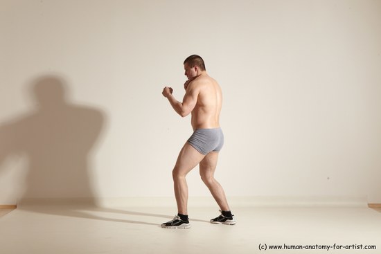 Underwear Martial art Man White Standing poses - ALL Athletic Short Brown Standing poses - simple Dynamic poses Academic