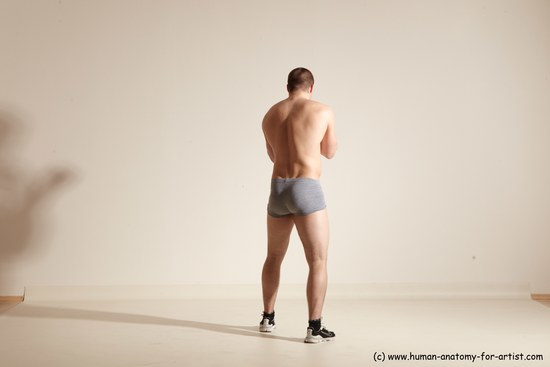 Underwear Martial art Man White Standing poses - ALL Athletic Short Brown Standing poses - simple Dynamic poses Academic