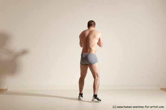 Underwear Martial art Man White Standing poses - ALL Athletic Short Brown Standing poses - simple Dynamic poses Academic