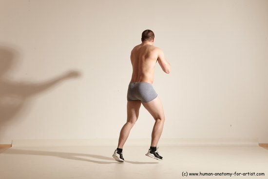 Underwear Martial art Man White Standing poses - ALL Athletic Short Brown Standing poses - simple Dynamic poses Academic