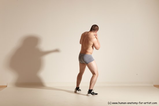 Underwear Martial art Man White Standing poses - ALL Athletic Short Brown Standing poses - simple Dynamic poses Academic