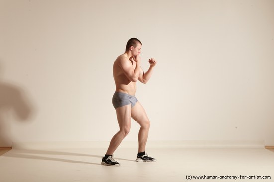 Underwear Martial art Man White Standing poses - ALL Athletic Short Brown Standing poses - simple Dynamic poses Academic