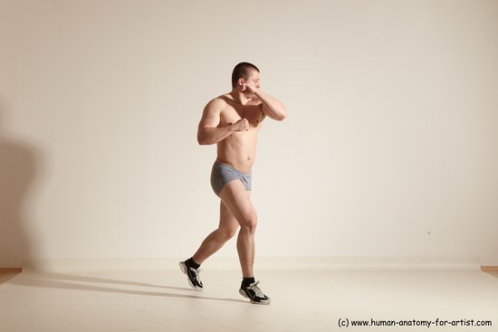 Underwear Martial art Man White Standing poses - ALL Athletic Short Brown Standing poses - simple Dynamic poses Academic