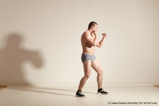 Underwear Martial art Man White Standing poses - ALL Athletic Short Brown Standing poses - simple Dynamic poses Academic