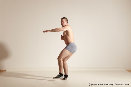 Underwear Martial art Man White Standing poses - ALL Athletic Short Brown Standing poses - simple Dynamic poses Academic