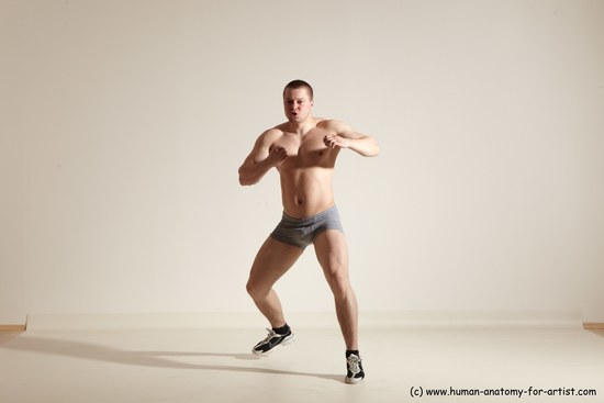 Underwear Martial art Man White Standing poses - ALL Athletic Short Brown Standing poses - simple Dynamic poses Academic