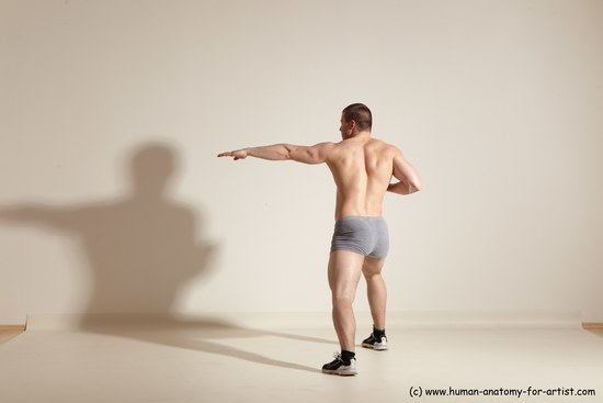 Underwear Martial art Man White Standing poses - ALL Athletic Short Brown Standing poses - simple Dynamic poses Academic