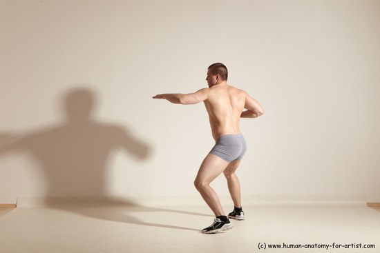 Underwear Martial art Man White Standing poses - ALL Athletic Short Brown Standing poses - simple Dynamic poses Academic