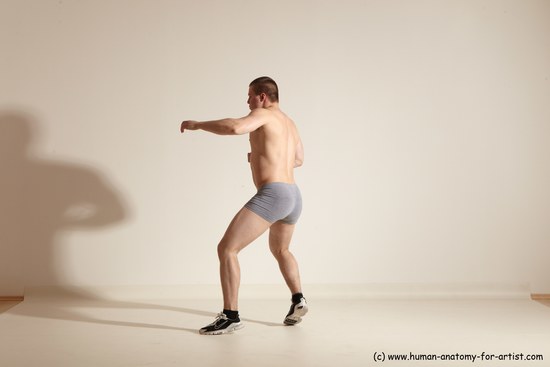 Underwear Martial art Man White Standing poses - ALL Athletic Short Brown Standing poses - simple Dynamic poses Academic