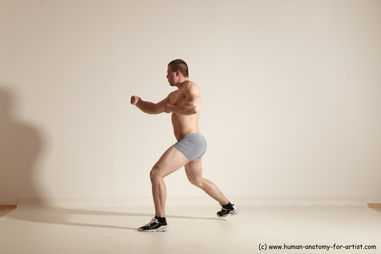 Underwear Martial art Man White Standing poses - ALL Athletic Short Brown Standing poses - simple Dynamic poses Academic