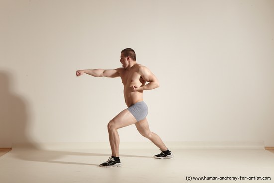 Underwear Martial art Man White Standing poses - ALL Athletic Short Brown Standing poses - simple Dynamic poses Academic