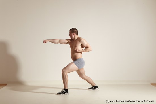 Underwear Martial art Man White Standing poses - ALL Athletic Short Brown Standing poses - simple Dynamic poses Academic