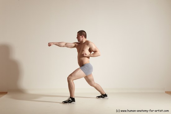 Underwear Martial art Man White Standing poses - ALL Athletic Short Brown Standing poses - simple Dynamic poses Academic