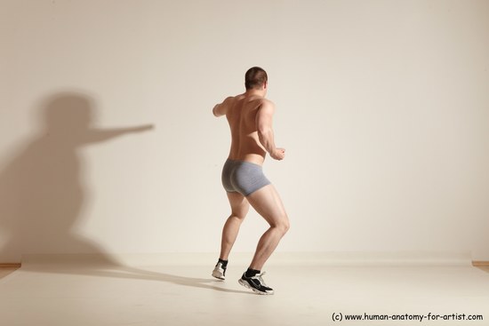 Underwear Martial art Man White Standing poses - ALL Athletic Short Brown Standing poses - simple Dynamic poses Academic