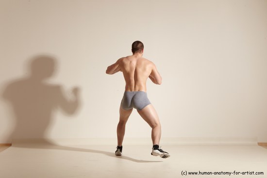 Underwear Martial art Man White Standing poses - ALL Athletic Short Brown Standing poses - simple Dynamic poses Academic