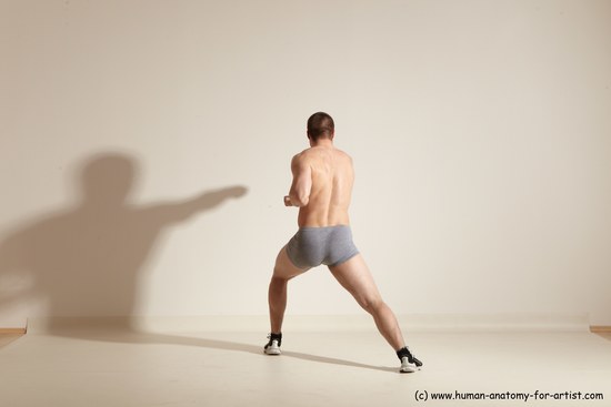 Underwear Martial art Man White Standing poses - ALL Athletic Short Brown Standing poses - simple Dynamic poses Academic