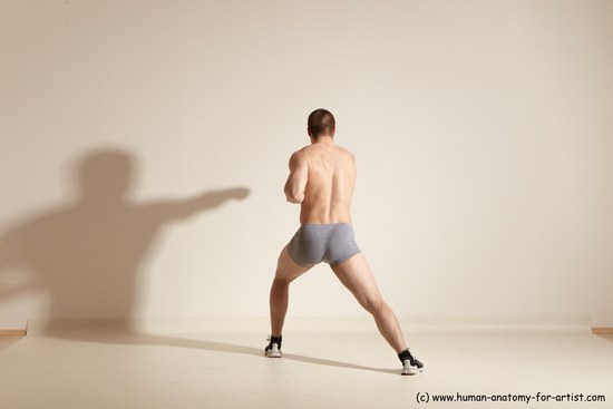 Underwear Martial art Man White Standing poses - ALL Athletic Short Brown Standing poses - simple Dynamic poses Academic