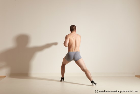 Underwear Martial art Man White Standing poses - ALL Athletic Short Brown Standing poses - simple Dynamic poses Academic